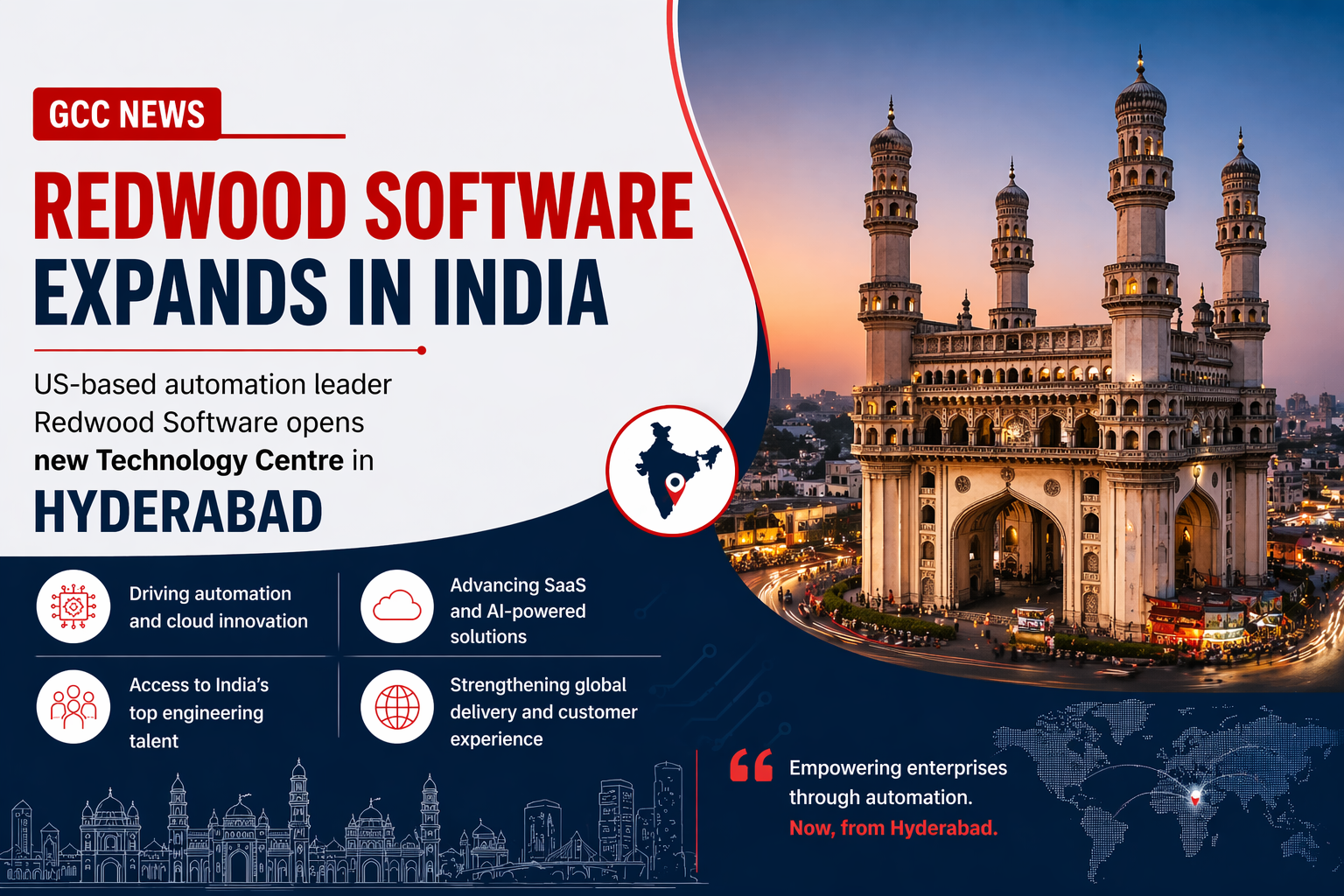 redwood software hyderabad, gcc india