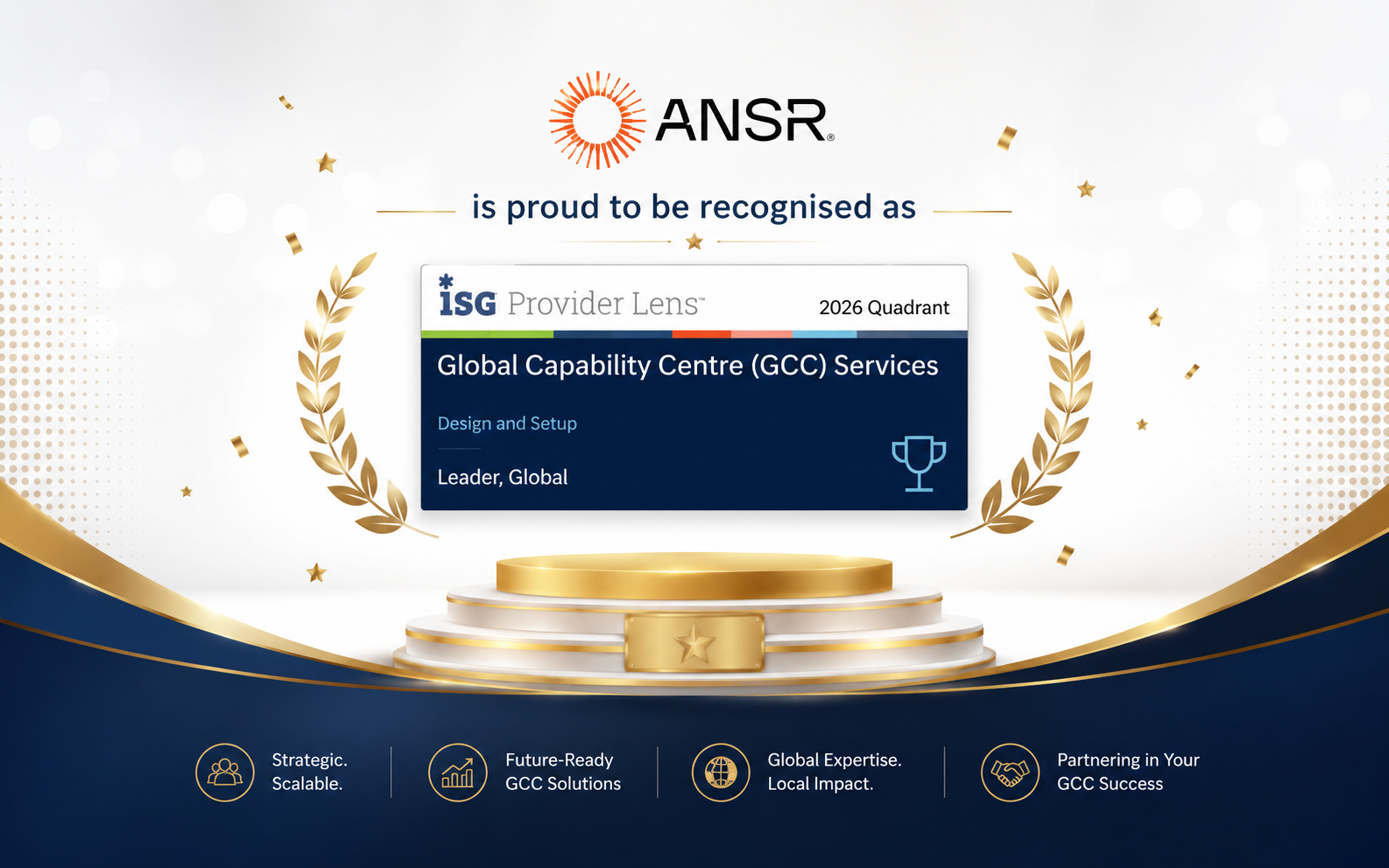 ANSR recognized as a Leader in the 2026 ISG Provider Lens GCC Design and Setup Services report.