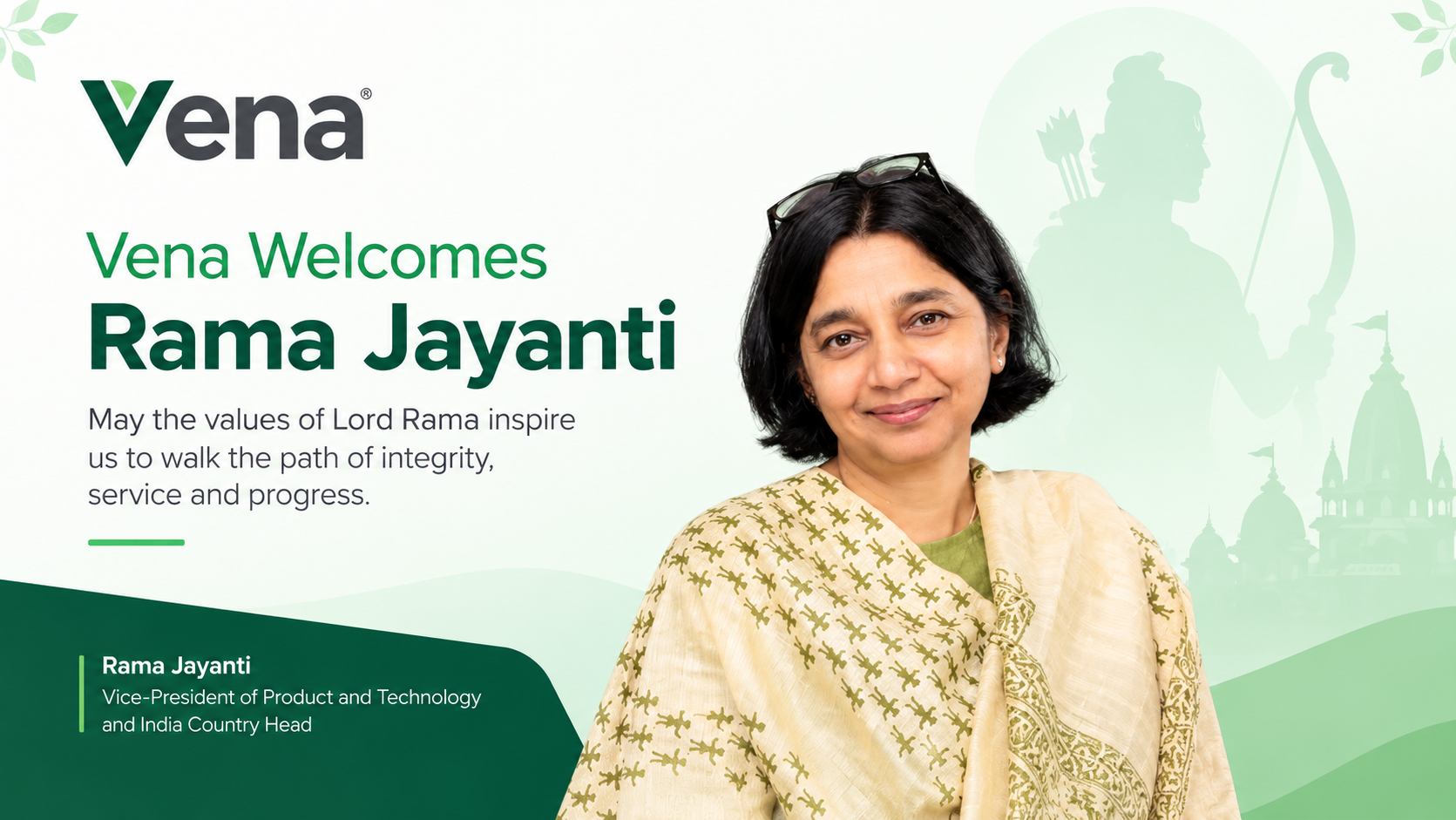 vena welcomes rama jayanti